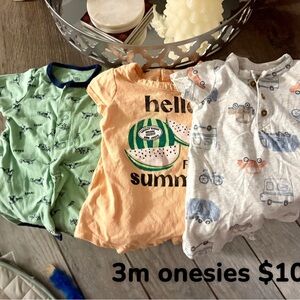 Set of Three Baby Onesies
